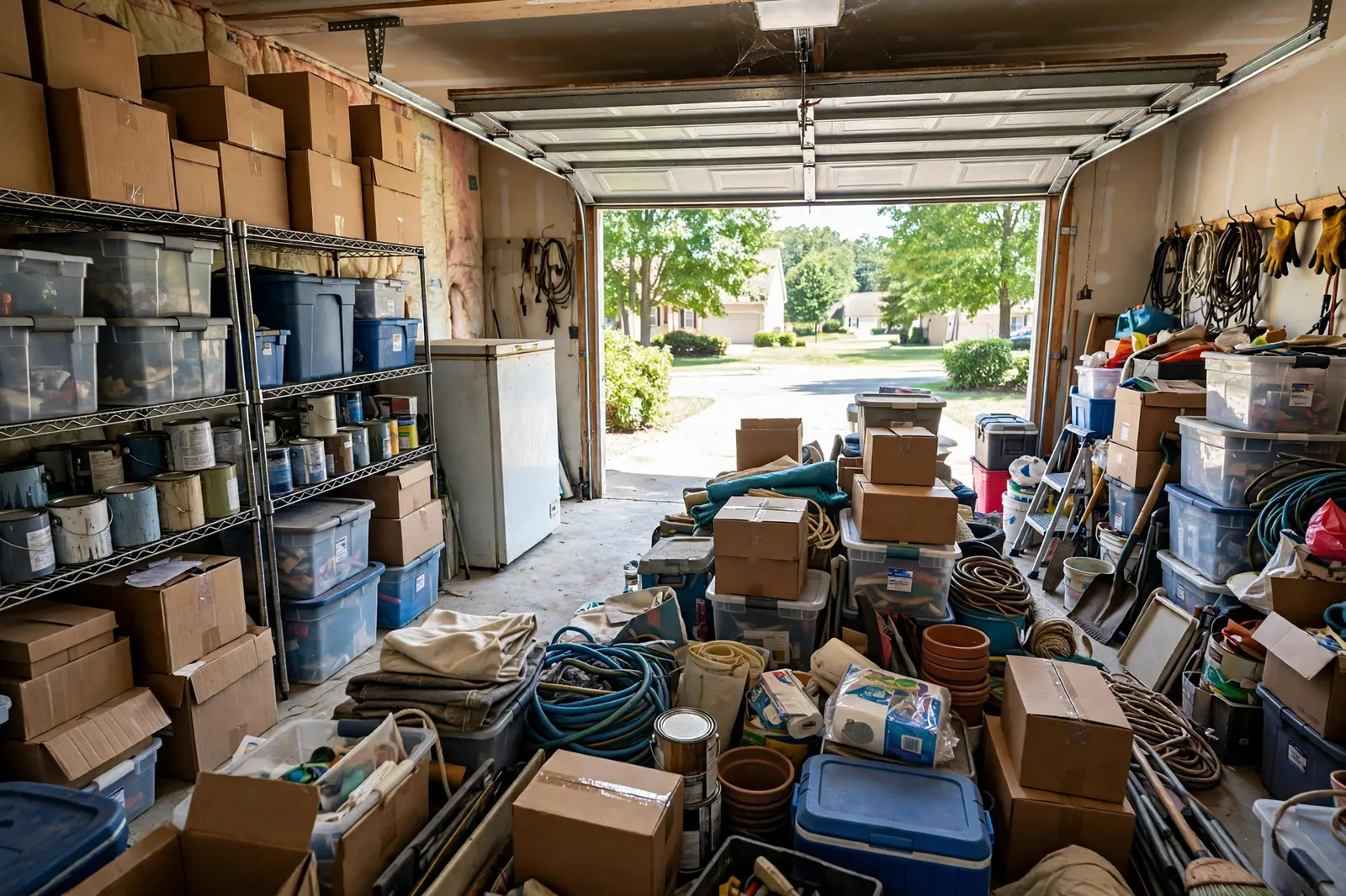 Before photo,  Garage Cleanout in Sheffield, by Waldorf Junk Removal Company